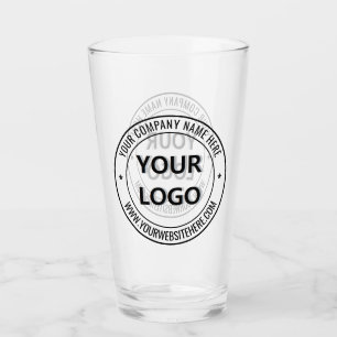 Custom Business Logo Info Branded Glass Example