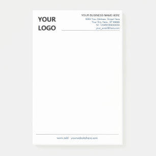 Custom Business Logo Info Branded Post-it® Notes