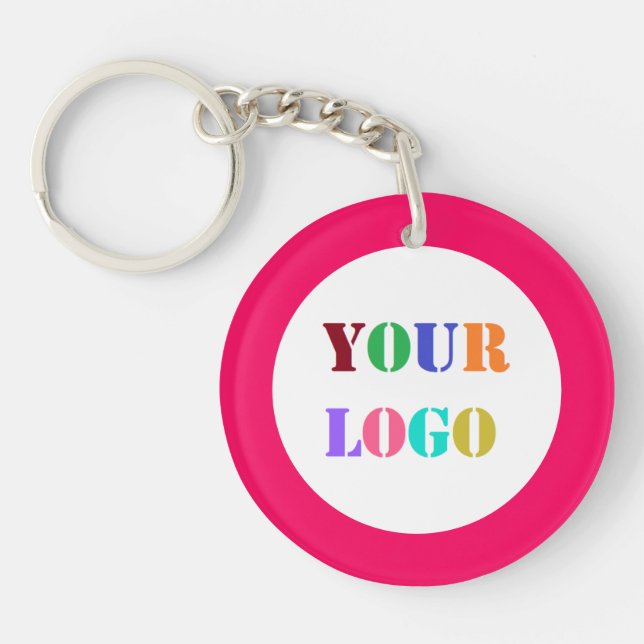 Custom Business Logo Keychain - Your Colours (Front)
