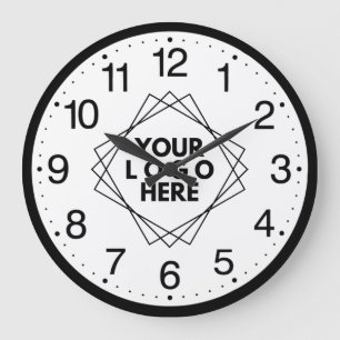 Custom Business Logo Large Clock