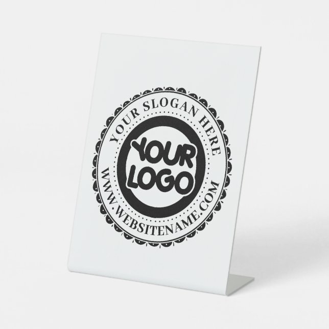 Custom Business Logo Large Pedestal Sign (Front)