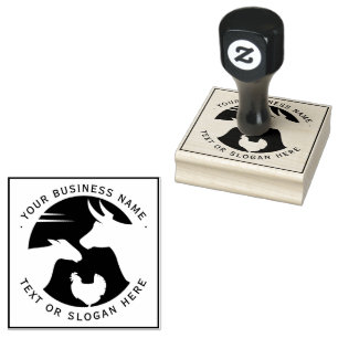  Custom Business Logo Large  Rubber Stamp