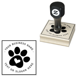  Custom Business Logo Large  Rubber Stamp