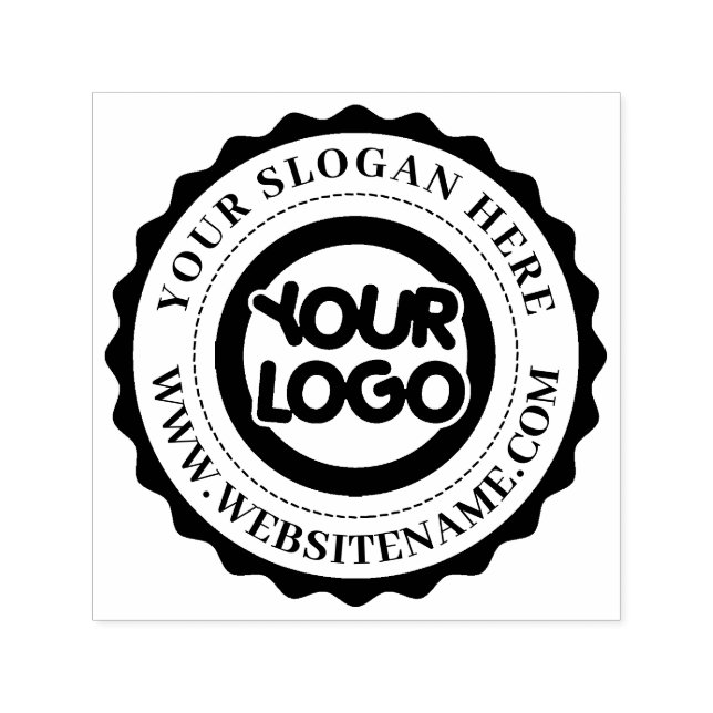Custom Business Logo Large Rubber Stamp (Design)