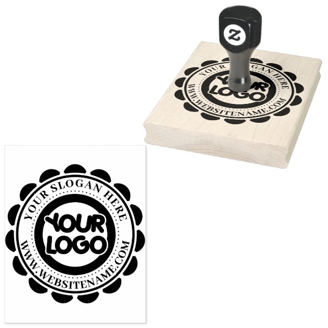 Custom Business Logo Large Rubber Stamp (Stamped)