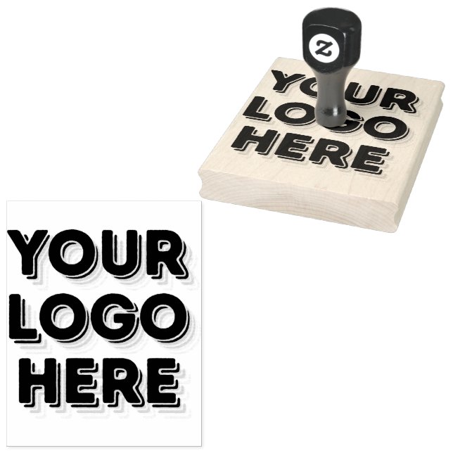 Custom Business Logo Large Rubber Stamp (Stamped)