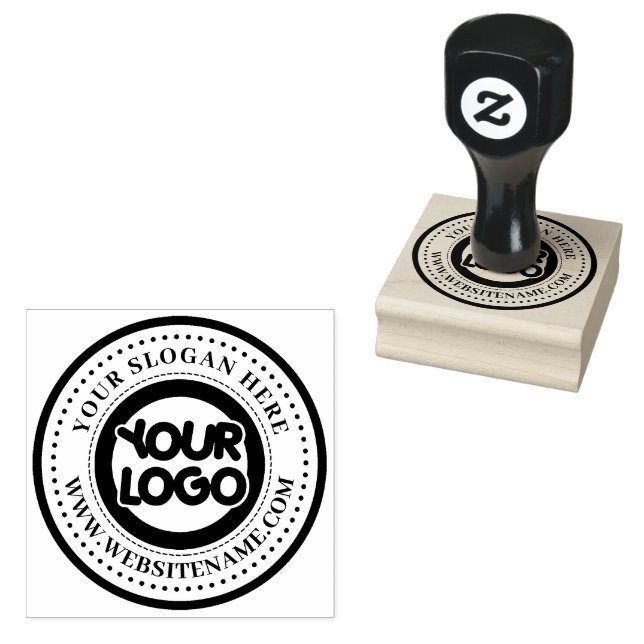 Custom Business Logo Large Rubber Stamp (Stamped)