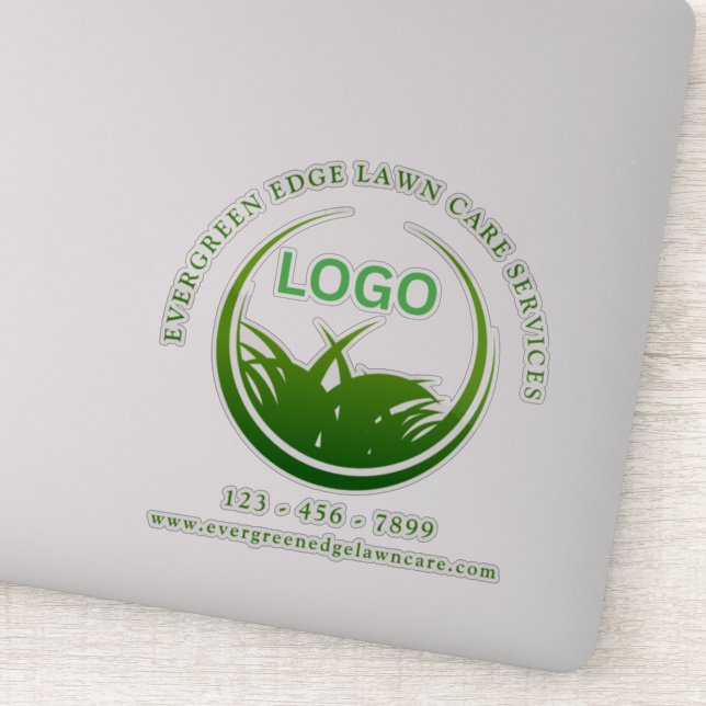 Custom Business Logo Lawn Care Vinyl (Detail)