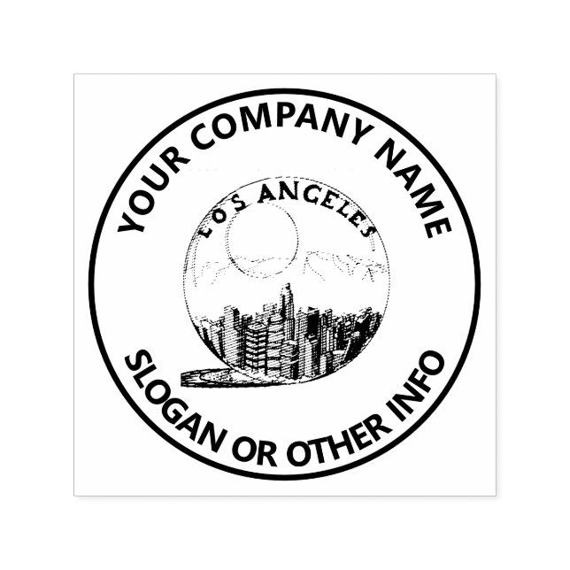 Custom Business Logo Los Angeles Self-inking Stamp (Design)