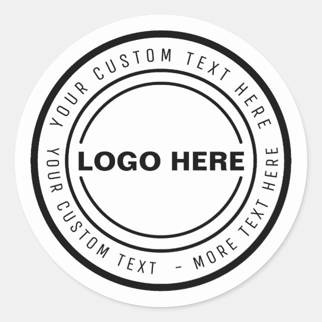 Custom BUSINESS LOGO marketing material Classic Round Sticker (Front)