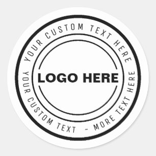 Custom BUSINESS LOGO marketing material Classic Round Sticker