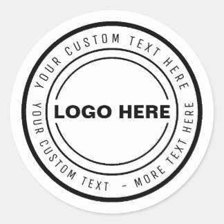 Custom BUSINESS LOGO marketing material Classic Round Sticker