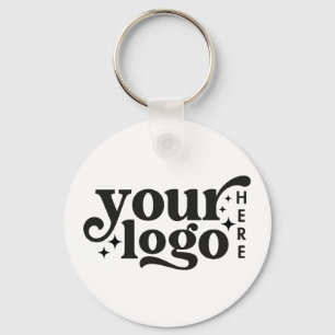 Custom Business Logo Minimal Simple Professional Keychain