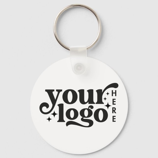 Custom Business Logo Minimal Simple Professional  Keychain (Front)