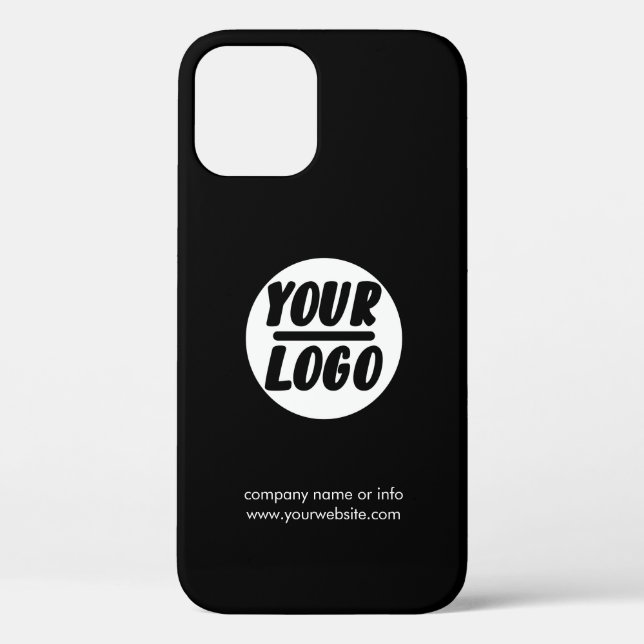 custom Business Logo Minimalist | Black & white Case-Mate iPhone Case (Back)