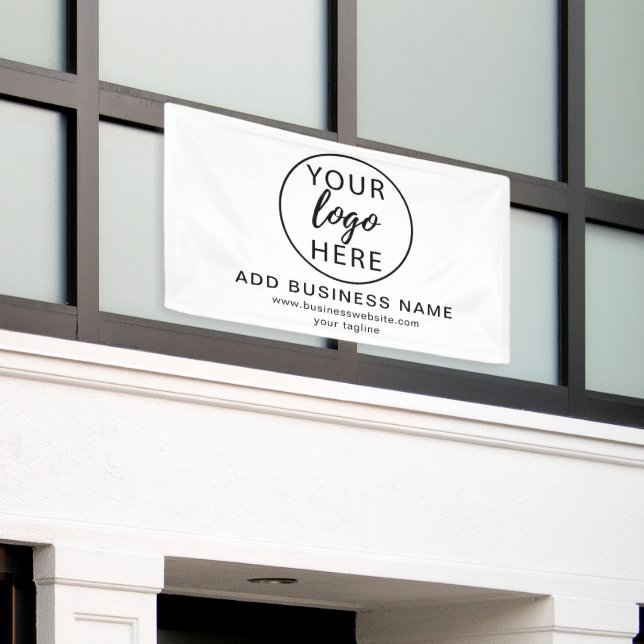 Custom Business Logo Modern Banner (Outside Building)