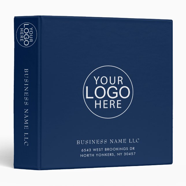 Custom Business Logo Modern Corporate Binder (Front/Spine)