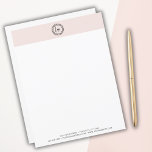 Custom Business Logo Modern Minimal Blush Pink<br><div class="desc">A modern and minimal business letterhead with a blush pink background to add your custom logo. This professional business stationery is ideal for anyone wanting to promote their business. Personalize with your details and leave a lasting impression.</div>