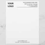 Custom Business Logo Name Addres Info Letterhead<br><div class="desc">Custom Colours and Font - Your Business Office Letterhead with Logo - Add Your Logo - Image / Business Name - Company / Address - Contact Information - Resize and move or remove and add elements / image with Customization tool. Choose font / size / colour ! Good Luck -...</div>