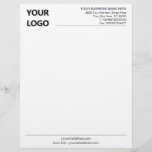 Custom Business Logo Name Address Info Letterhead<br><div class="desc">Custom Colours and Font Your Business Office Letterhead with Logo - Add Your Logo - Image / Business Name - Company / Address - Contact Information - Resize and move or remove and add elements / image with Customization tool - Choose font / size / colour ! Good Luck -...</div>