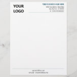 Custom Business Logo Name Address Info Letterhead<br><div class="desc">Custom Colours and Font - Your Business Letterhead with Logo - Add Your Logo - Image / Name - Company / Address - Contact Information/ more - Resize and move or remove and add elements / image with Customization tool. Choose colours / font / size ! Good Luck - Be...</div>