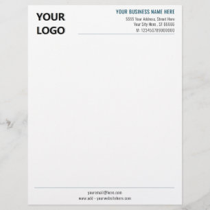 Custom Business Logo Name Address Info Letterhead