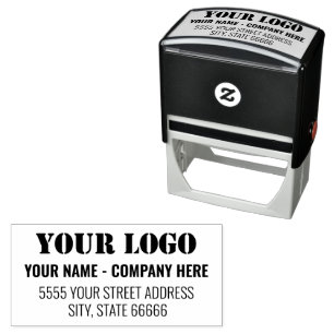Custom Business Logo Name Address Stamp Example