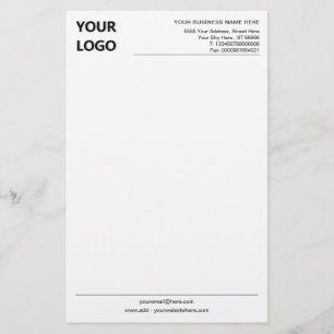 Custom Business Logo Name Contact Info Office Stationery