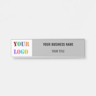 Custom Business Logo Name Door Sign - Your Colours
