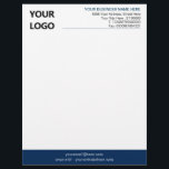 Custom Business Logo Name Info Colours Letterhead<br><div class="desc">Your Colours and Font - Simple Personalized Modern Design Business Office Letterhead with Logo - Add Your Logo - Image / Business Name - Company / Address - Contact Information - Resize and move or remove and add elements / image with customization tool. Choose Your Text Colour / Font /...</div>