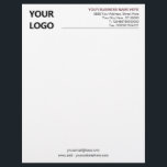 Custom Business Logo Name Info Letterhead Template<br><div class="desc">Custom Colours and Fonts - Design Your Own Personalized Business Letterhead with Logo - Add Your Logo - Image - Photo or QR Code / Business Name - Company / Address - Contact Information / more - Resize and move or remove and add elements / image / text with Customization...</div>
