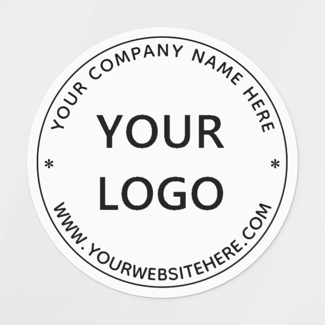 Custom Business Logo Name Info Personalized Labels (Design 1)