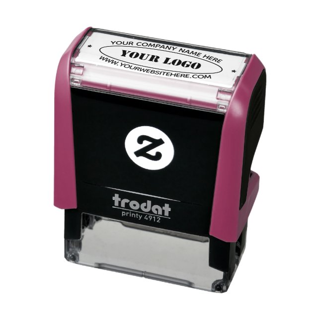 Custom Business Logo Name Oval Self-inking Stamp (Product)