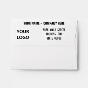 Custom Business Logo Name Return Address Envelope