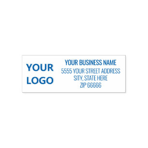 Custom Business Logo Name Return Address Stamp