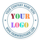 Custom Business Logo Name Stamp Sticker Example