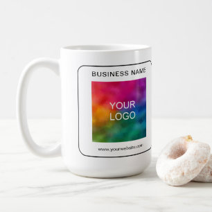 Custom Business Logo Name Url QR Code Template Coffee Mug