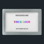 Custom Business Logo Name Website Belt Buckle<br><div class="desc">Custom Colours and Font - Belt Buckle with Your Company Logo Name Website Promotional Personalized Colours / Text - Modern Business or Personal Belt Buckles Gift - Add Your Logo - Image - Photo / Name - Company / Website or E-mail or Phone - Contact Information - Resize and Move...</div>