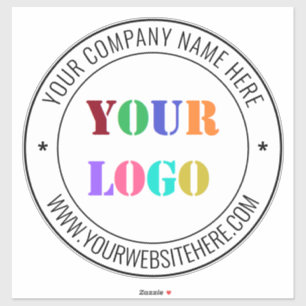 Custom Business Logo Name Website Sticker Template