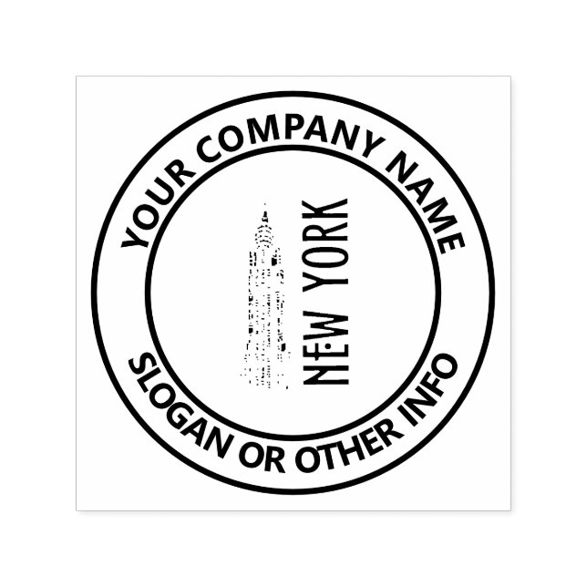 Custom Business Logo New York Self-inking Stamp (Design)