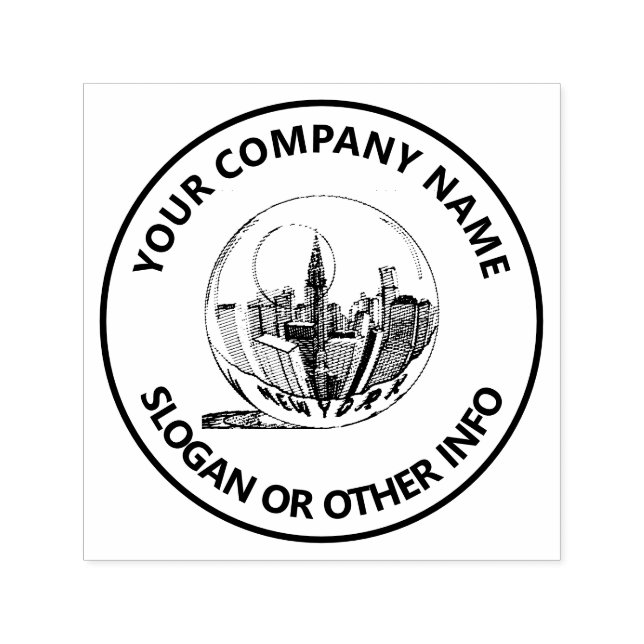 Custom Business Logo New York Self-inking Stamp (Design)