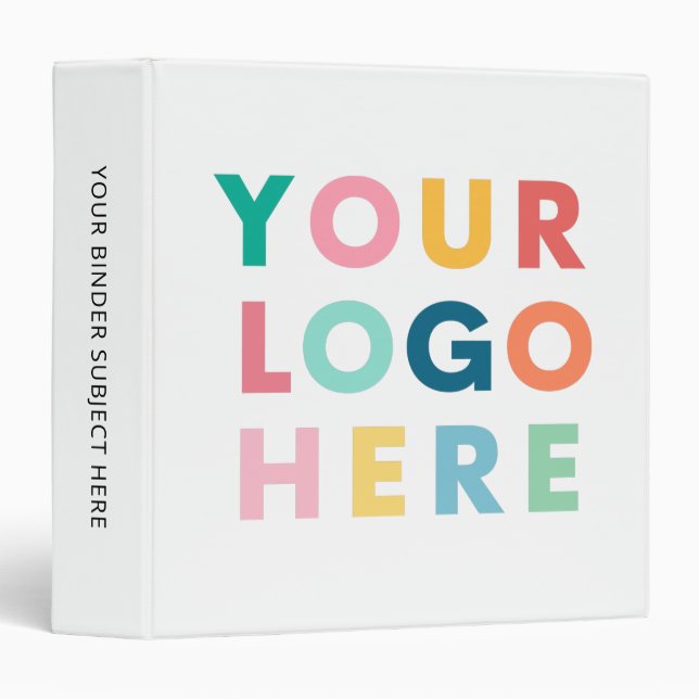Custom Business Logo No Minimum Branded Company Binder (Front/Spine)