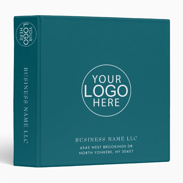 Custom Business Logo Office Minimalist Binder (Front/Spine)
