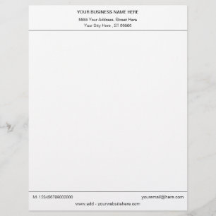 Custom Business Logo Office Simple Personalized Letterhead