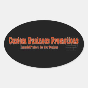Custom Business Logo Oval Sticker