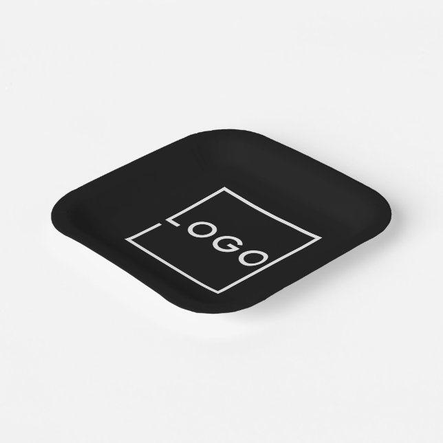 Custom Business Logo Paper Plate (Angled)