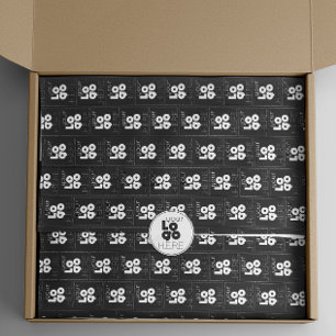 Custom Business Logo Pattern Black Tissue Paper