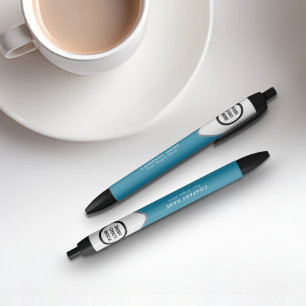 Custom Business Logo Personalized Branded Swag Blue Ink Pen