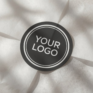 Custom Business Logo Personalized Company Branding Classic Round Sticker