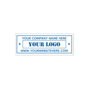 Custom Business Logo Personalized Rectangle Self-inking Stamp
